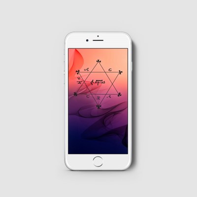 Talisman pour résoudre les conflits familiauxu, sur fond voile adapté aux I-Phones 6,7 et 8